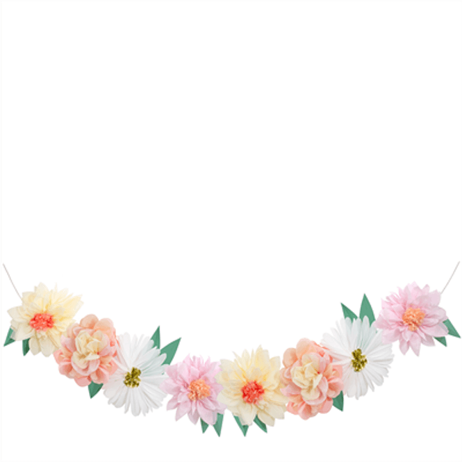 Hovedbilde GIRLANDER – Store papirblomster – Meri Meri