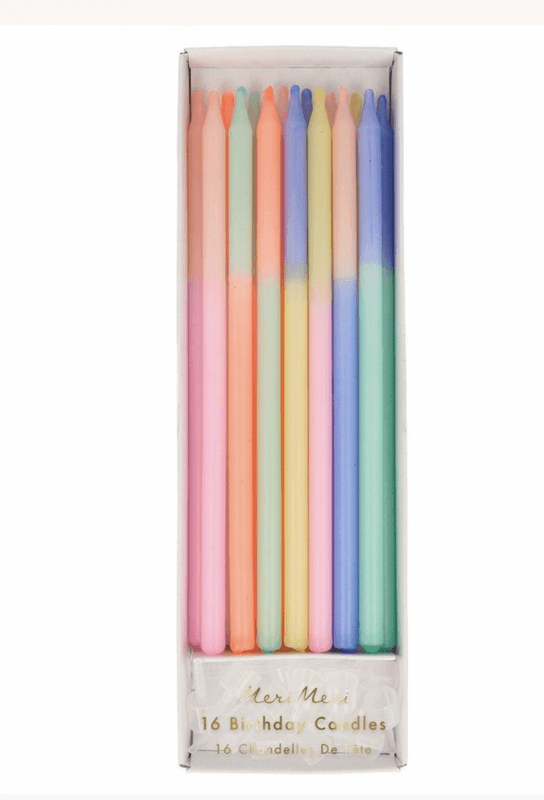 KAKELYS – Regnbuepastell – 16 stk – Meri Meri
