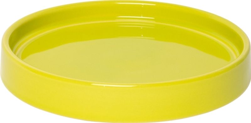 BLOMSTERPOTTE MED SKÅL – stor - mint og gul