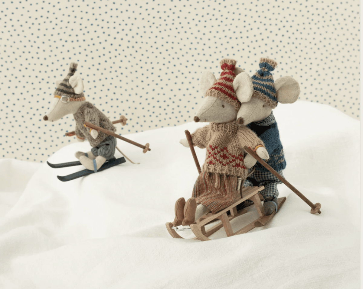 KJELKE TIL MUSENE – Tre – Maileg