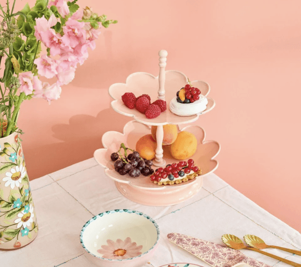 Hovedbilde ETASJEFAT – Blomster – Rosa – 2 etasjer ...