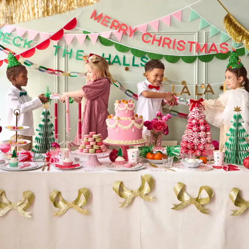 GIRLANDER – Merry Christmas Deck The Halls – 9 pk – Meri Meri