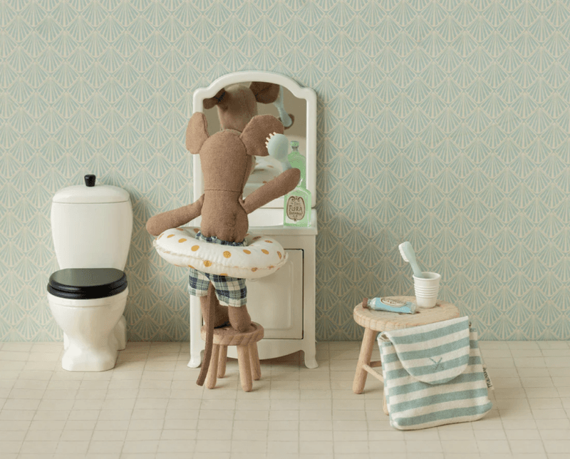 TOALETTMAPPE TIL MUSENE – Mintstriper – Maileg