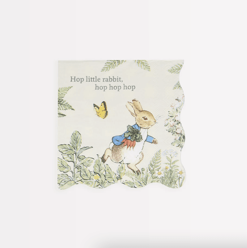 SMÅ SERVIETTER – Peter Rabbit i hagen – 16-pk – Meri Meri