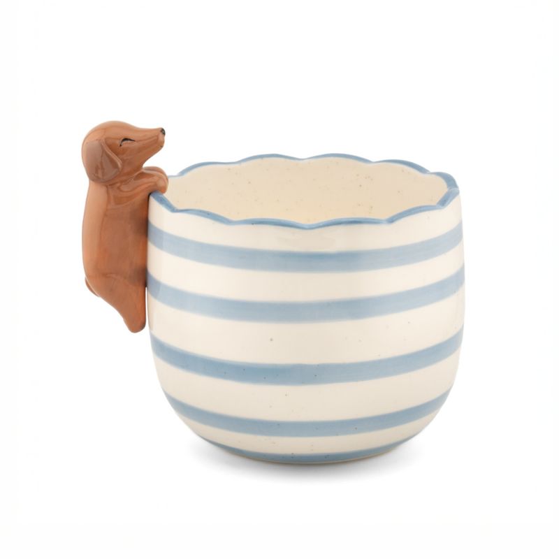 BLOMSTERPOTTE – Dachshund på kanten – Sass & Belle