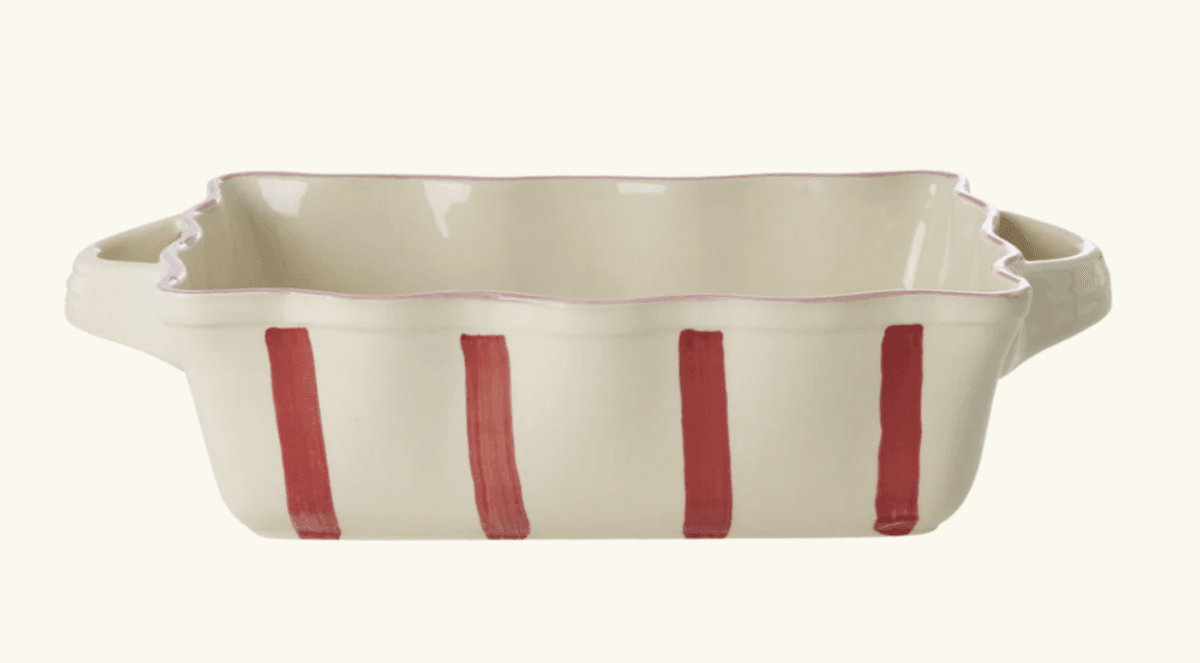 MEDIUM ILDFAST FORM – Røde striper – Rice