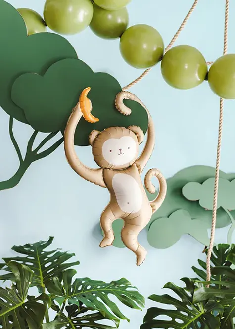 Hovedbilde FOLIEBALLONG – Ape med banan – PartyDeco