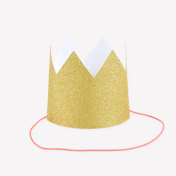 Hovedbilde BURSDAGSKRONER – Gull – 8 pk – Meri Meri