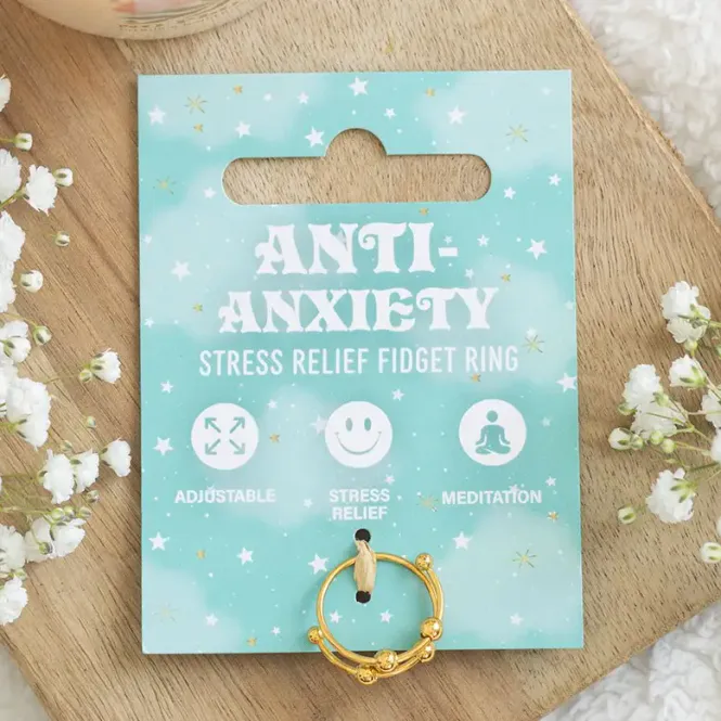 Hovedbilde RING – Anti-anxiety stressring gull – Something ...