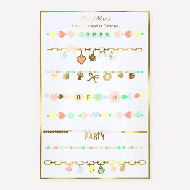 Hovedbilde TATOVERINGER – Armbånd med charms – 2 ark ...