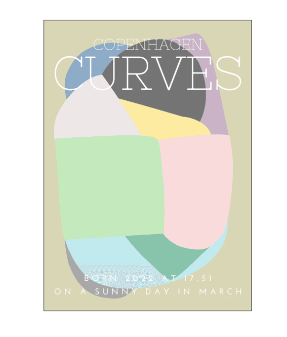 Hovedbilde PLAKAT - Curves 17.51 - A3 - By Berner