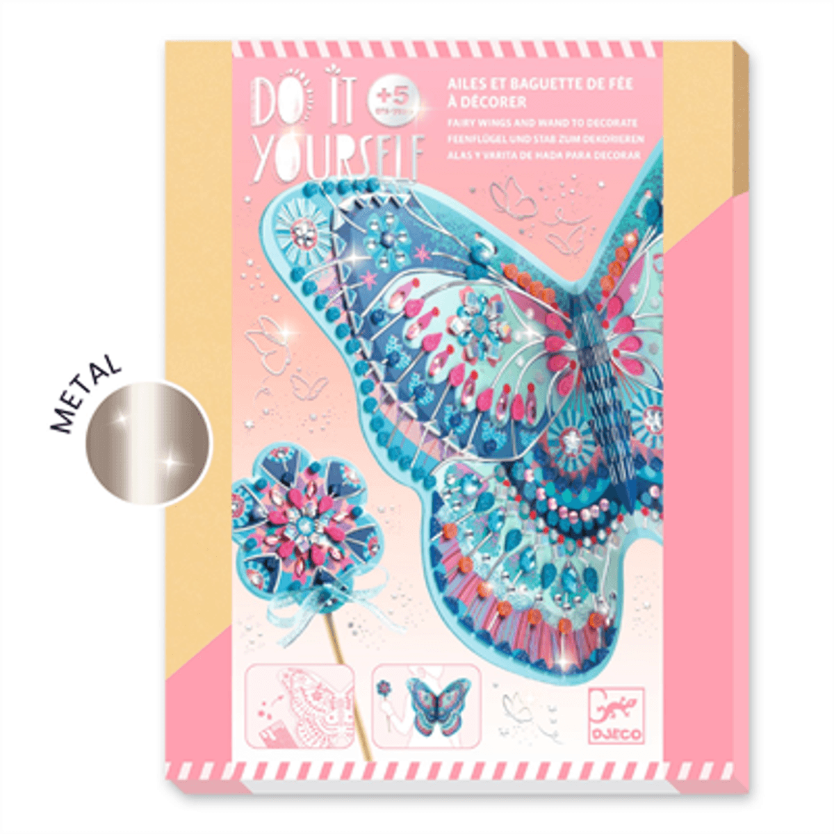 HOBBYSETT DIY – Sommerfuglvinger & tryllestav – Djeco