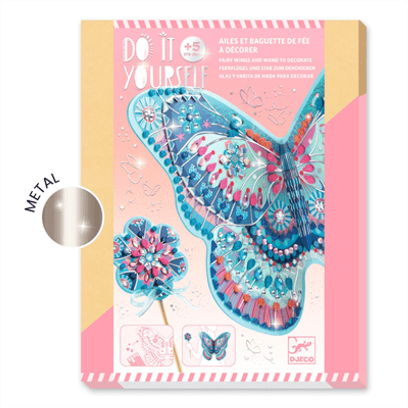 HOBBYSETT DIY – Sommerfuglvinger & tryllestav – Djeco