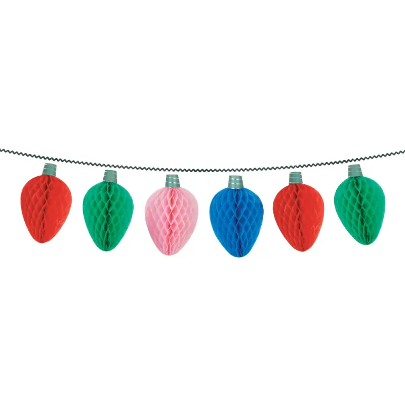 GIRLANDER – Store honeycomb julelys – 6 stk – Meri Meri