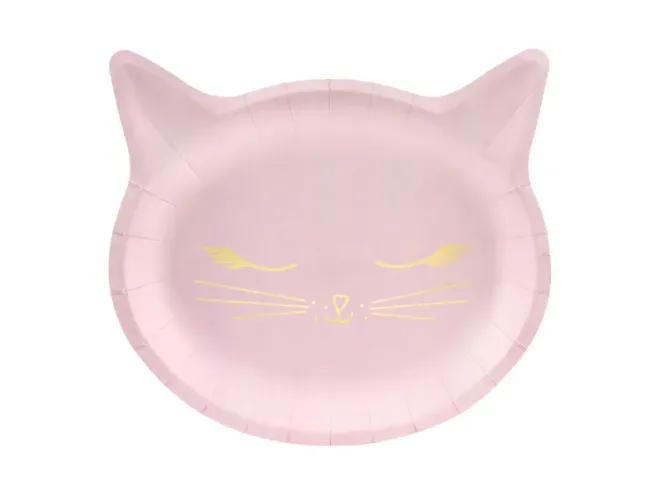 Hovedbilde PAPPASJETTER - Katt - Rosa - 6 pk - PartyDeco