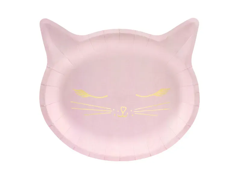 PAPPASJETTER - Katt - Rosa - 6 pk - PartyDeco