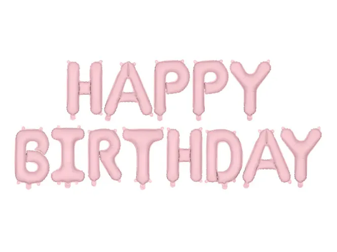 Hovedbilde BALLONG – Happy Birthday – Rosa – ...
