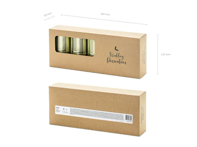 Hovedbilde HENGENDE DEKORBOKSER – Gull – 5 pk – ...
