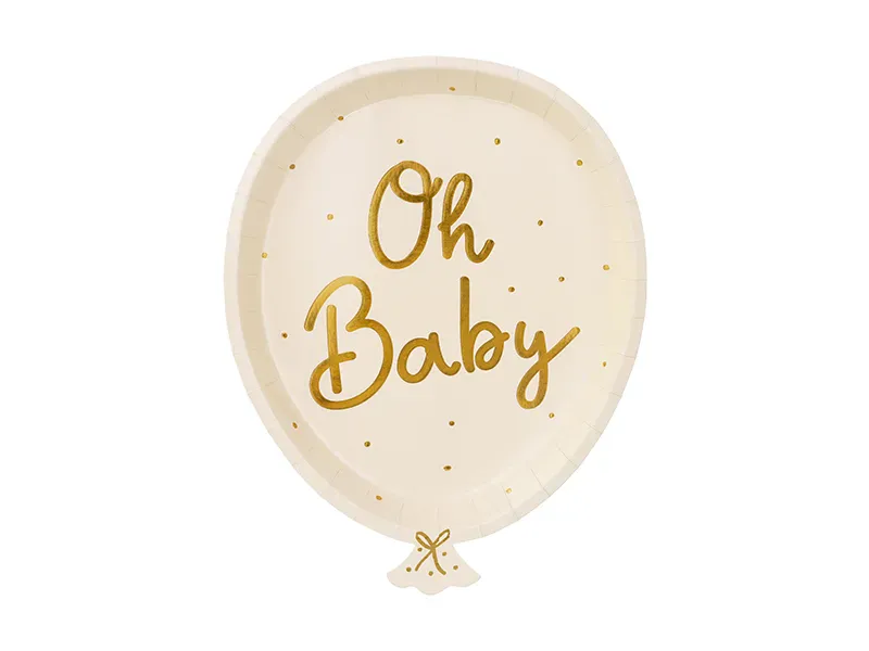 PAPPTALLERKENER – Oh Baby ballong – 6 pk – PartyDeco