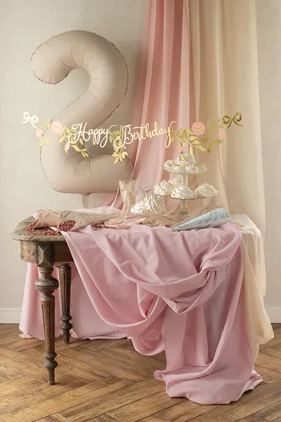 Hovedbilde BORDDUK – Rosa – 180 x 300 cm – PartyDeco