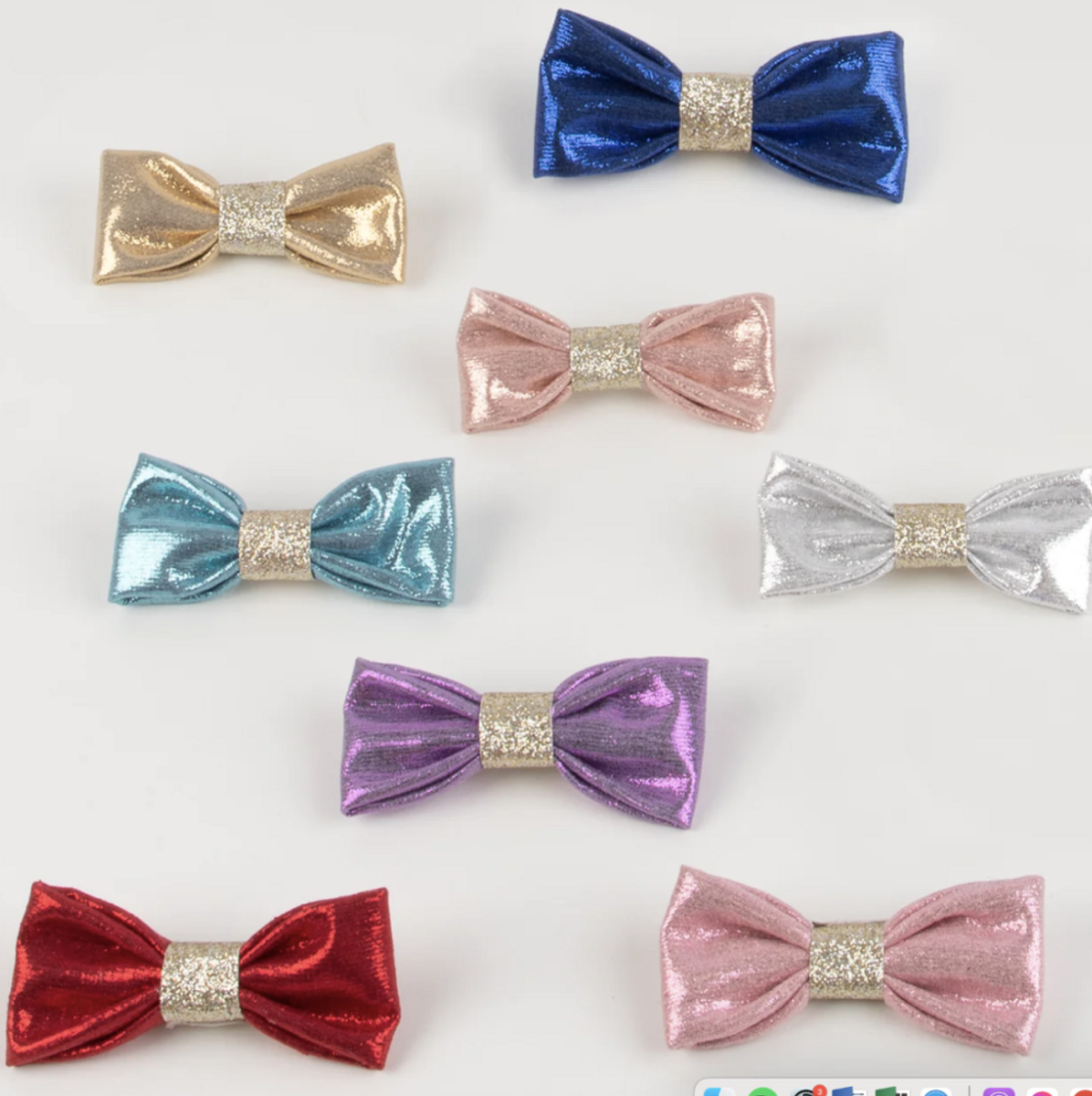 HÅRSLØYFER – Glitter – 8 pk – Meri Meri