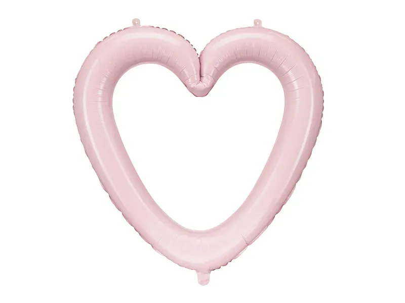 FOLIEBALLONG – Hjerteramme lys rosa – PartyDeco