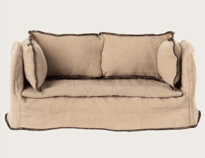 Hovedbilde SOFA TIL KANINENE – Beige lin med myke puter – ...