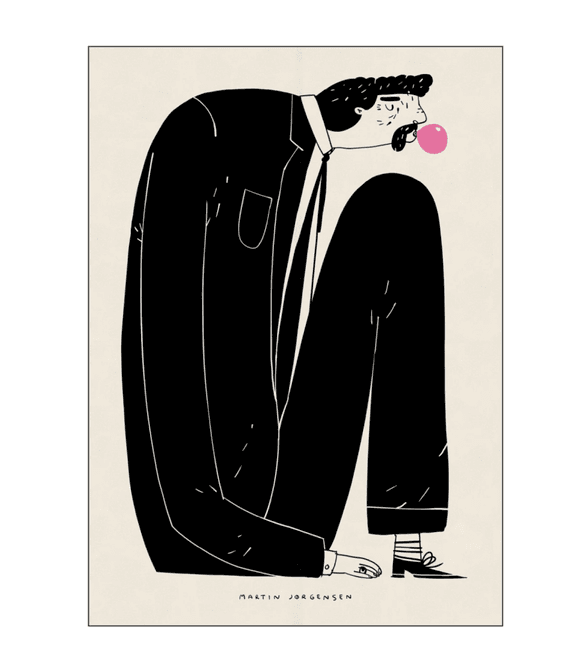 Hovedbilde PLAKAT - Gum man - 30 x 40cm. - Martin Jørgensen