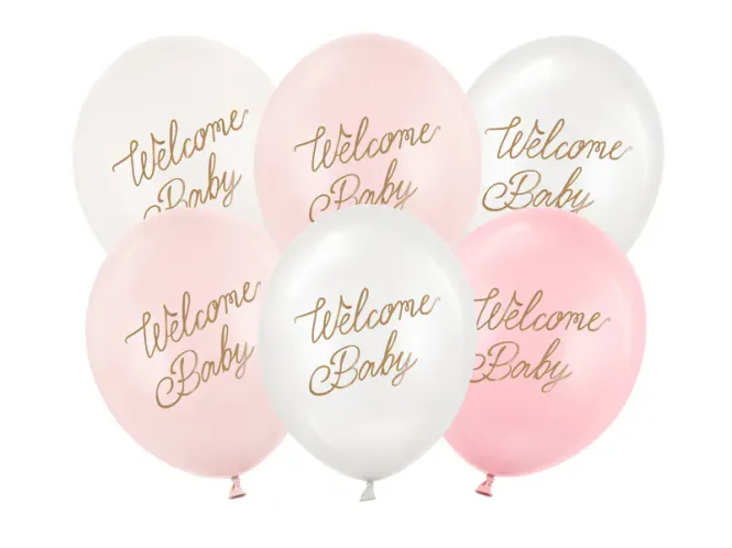Hovedbilde BALLONGER – Welcome Baby Rosa Mix – 6 pk ...