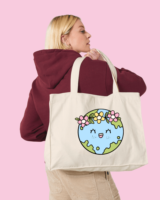 Hovedbilde SHOPPINGBAG –  Blomsterkloden – Festligetrykk