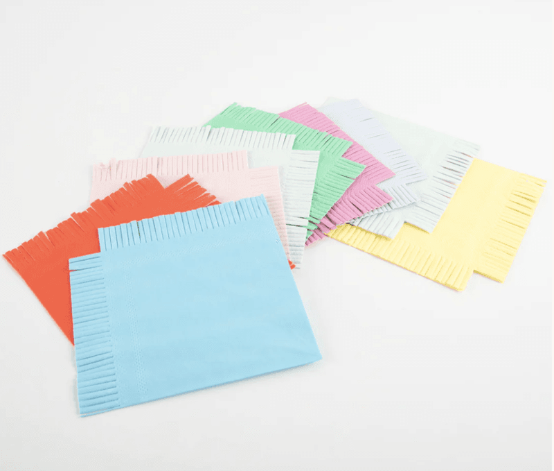 SERVIETTER – Fargerike frynser – 16-pk – Meri Meri